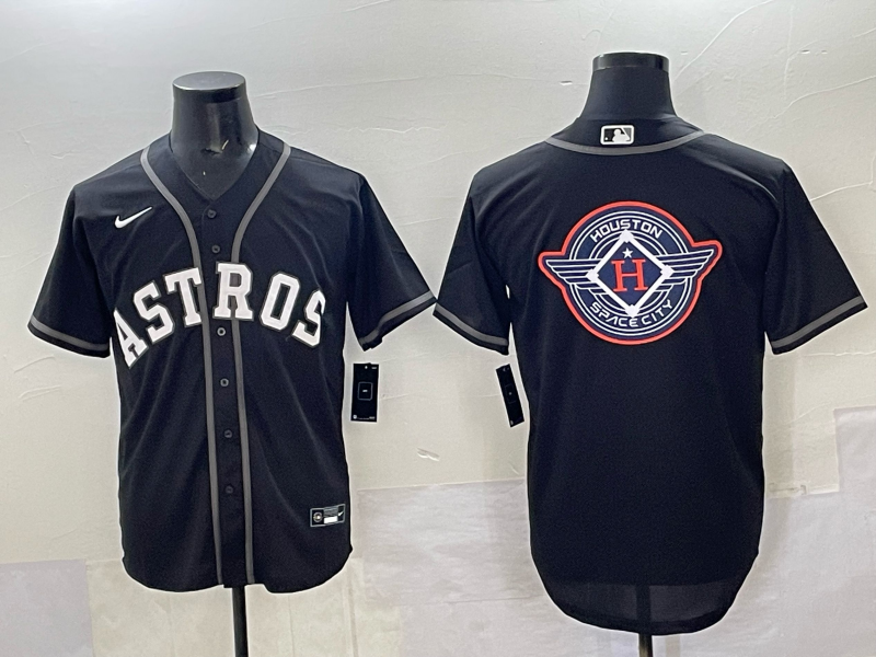 Men Houston Astros blank black 2025 Nike MLB Jersey 00->houston astros->MLB Jersey